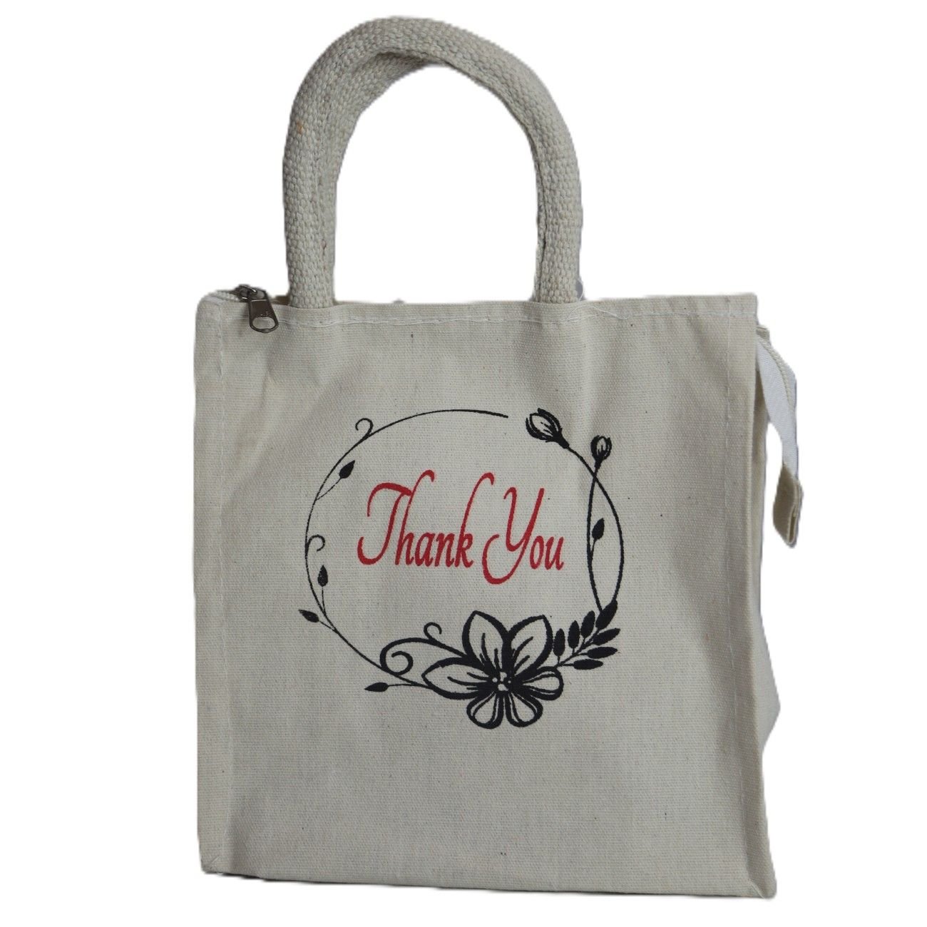 thankyou printed canvas bag