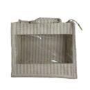 White stripe transparent jute bag