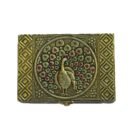 Kalamkari Decorative Jewel Box with Artistic peacock Floral Pattern 4W x 6L
