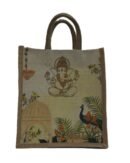 Digital vinayagar printed jute bag with zip