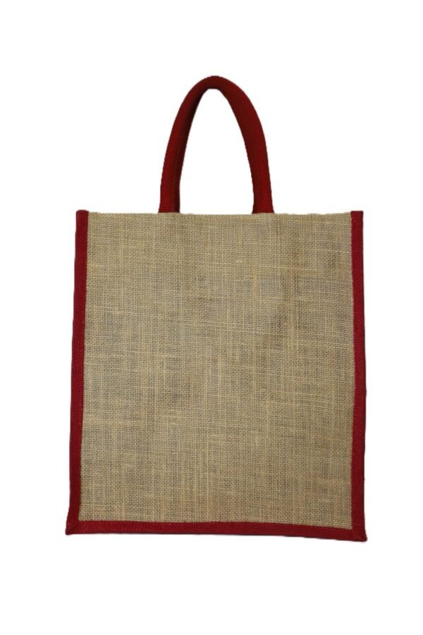 Eco-friendly jute with dual-zip jute handbag - Image 2