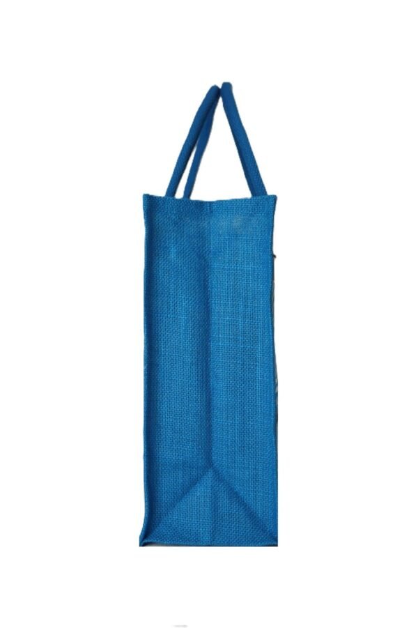 Eco-friendly jute with dual-zip jute handbag - Image 3