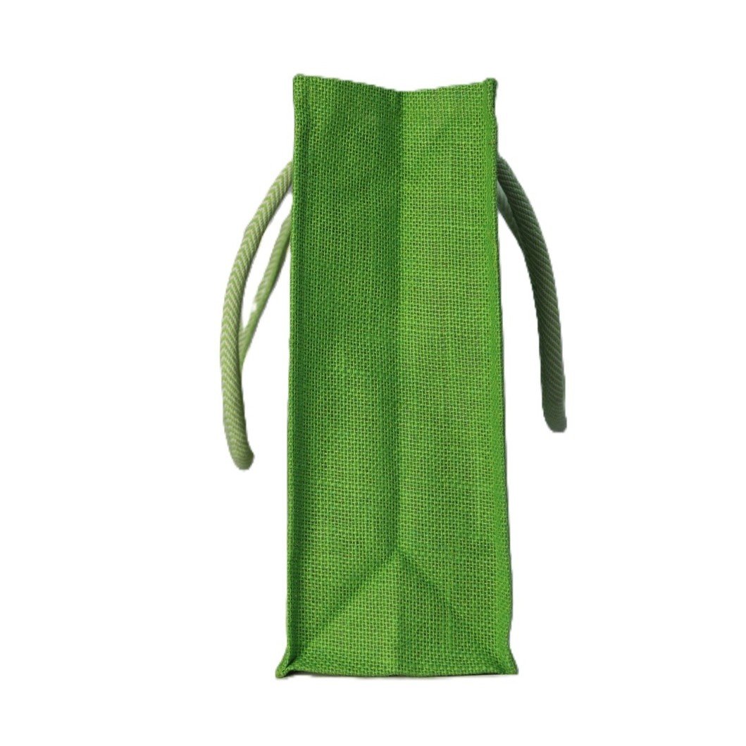 Full colored and printed large jute bag with zip closure. - Image 2