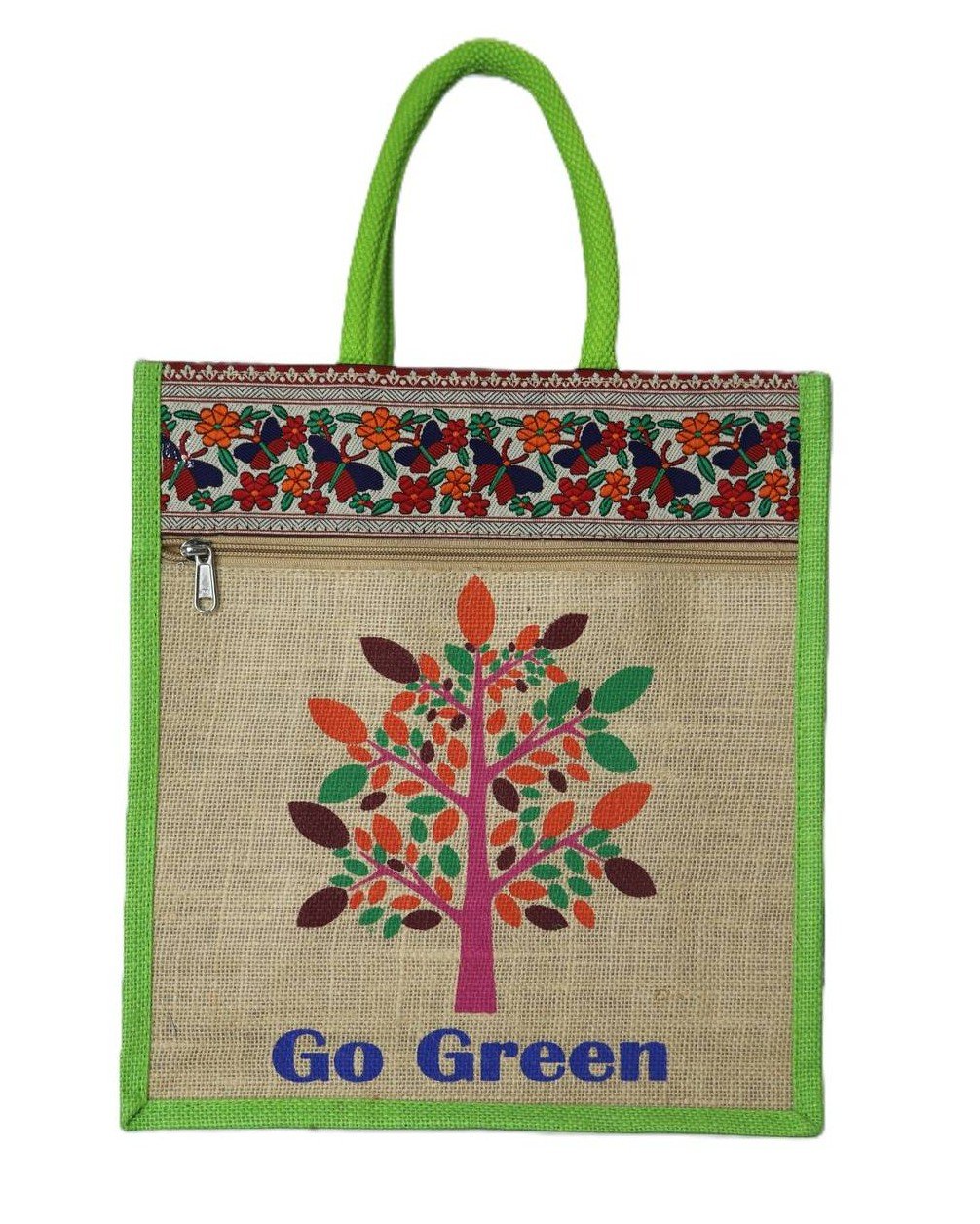 Premium Go green Tote with Floral Accent - Image 5