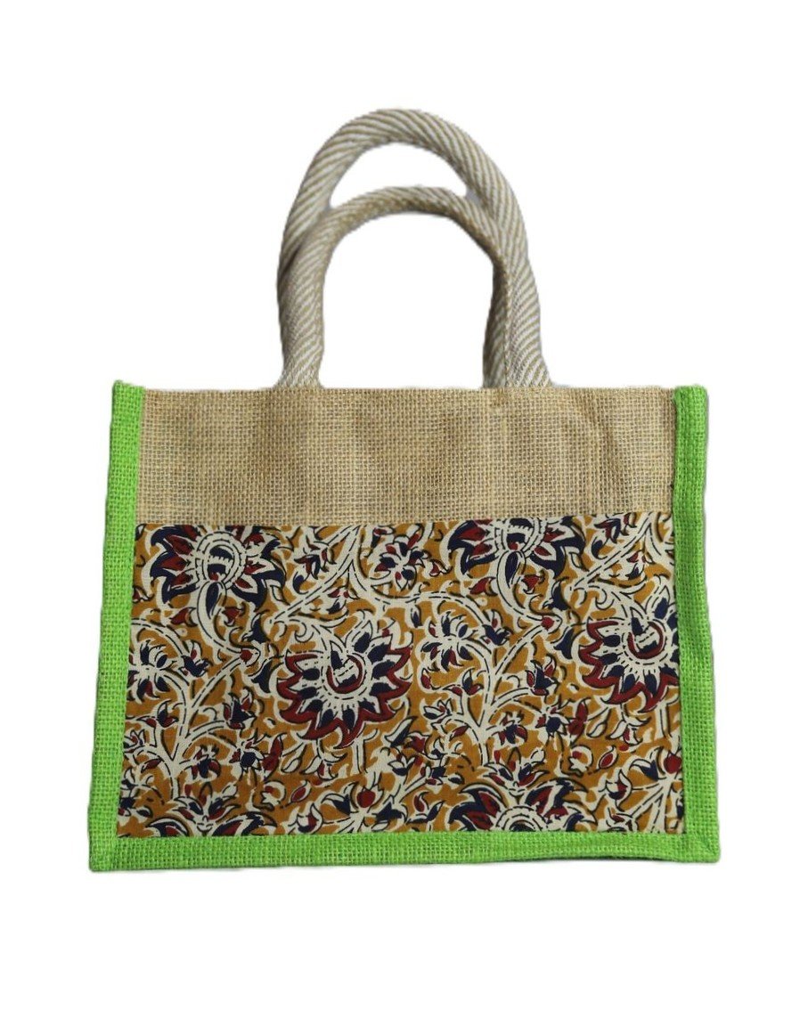 Handcrafted Jute Tote Bag with clothes - Image 4