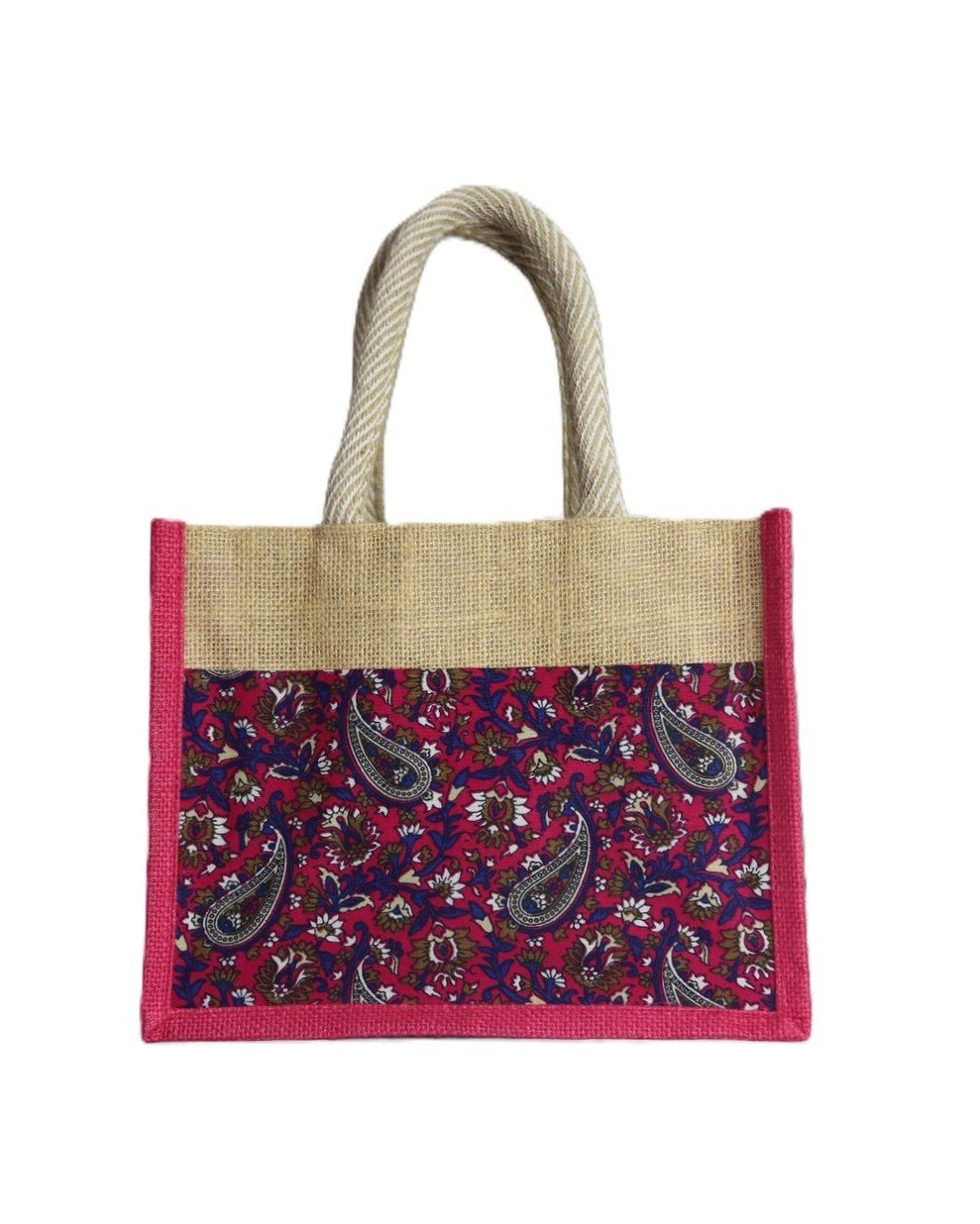 Handcrafted Jute Tote Bag with clothes - Image 6