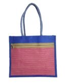 Premium Handcrafted Jute Bag with designed cloths