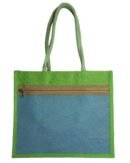 Jute bags with embroidered cloths