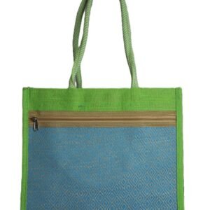 Jute bags with embroidered cloths