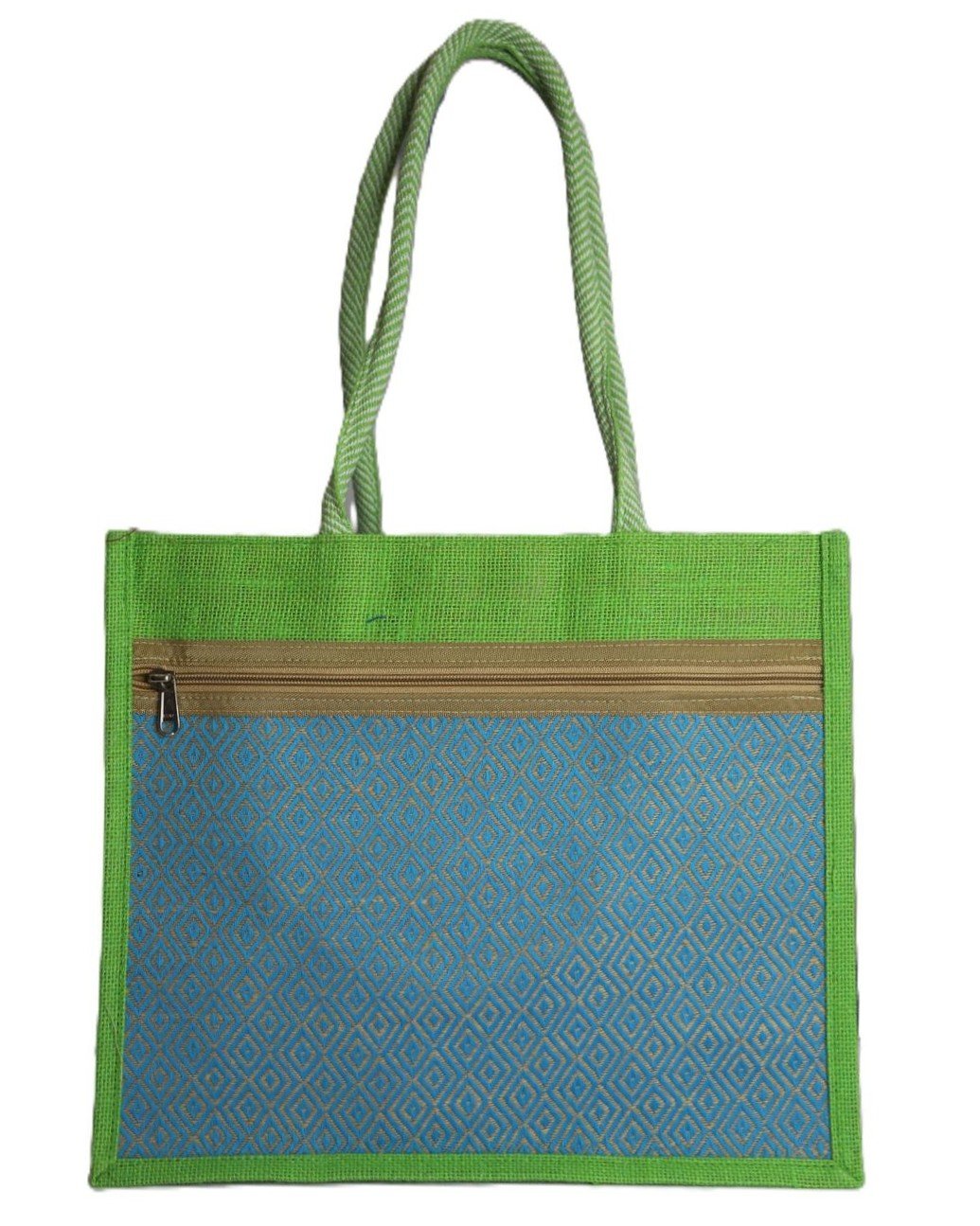 Jute bags with embroidered cloths