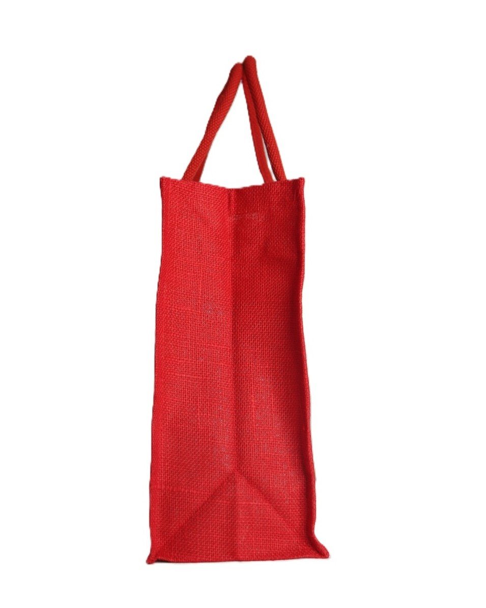 Jute bag with embroidered box-style jari-designed bag - Image 4