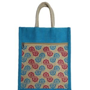 Natural jute bag with assorted prints and colors
