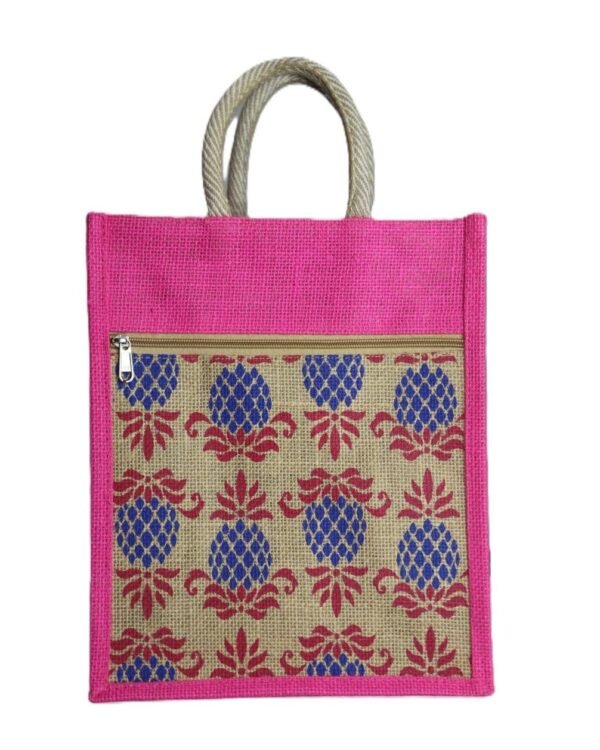 Ethnic Printed Eco Jute Bag – Spacious, Reusable & Stylish - Image 2