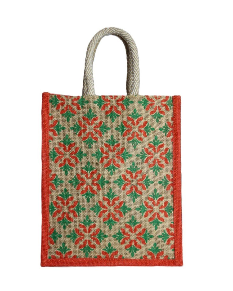 Ethnic Printed Eco Jute Bag – Spacious, Reusable & Stylish - Image 4
