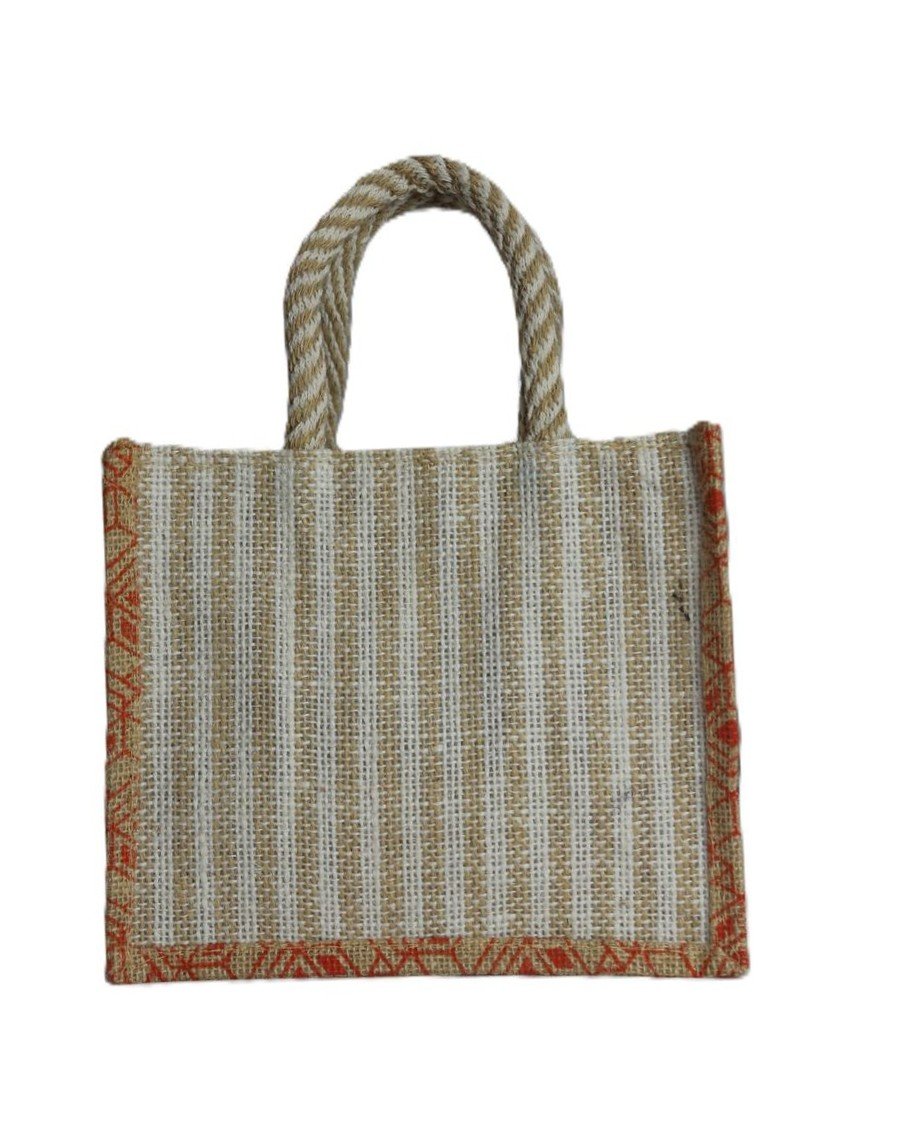 Go-green printed natural Jute tote Bag - Image 2