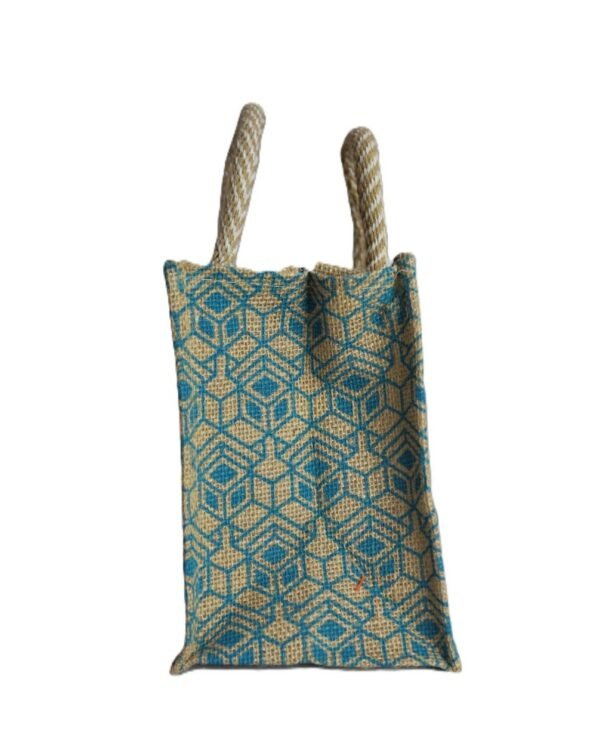 Go-green printed natural Jute tote Bag - Image 3
