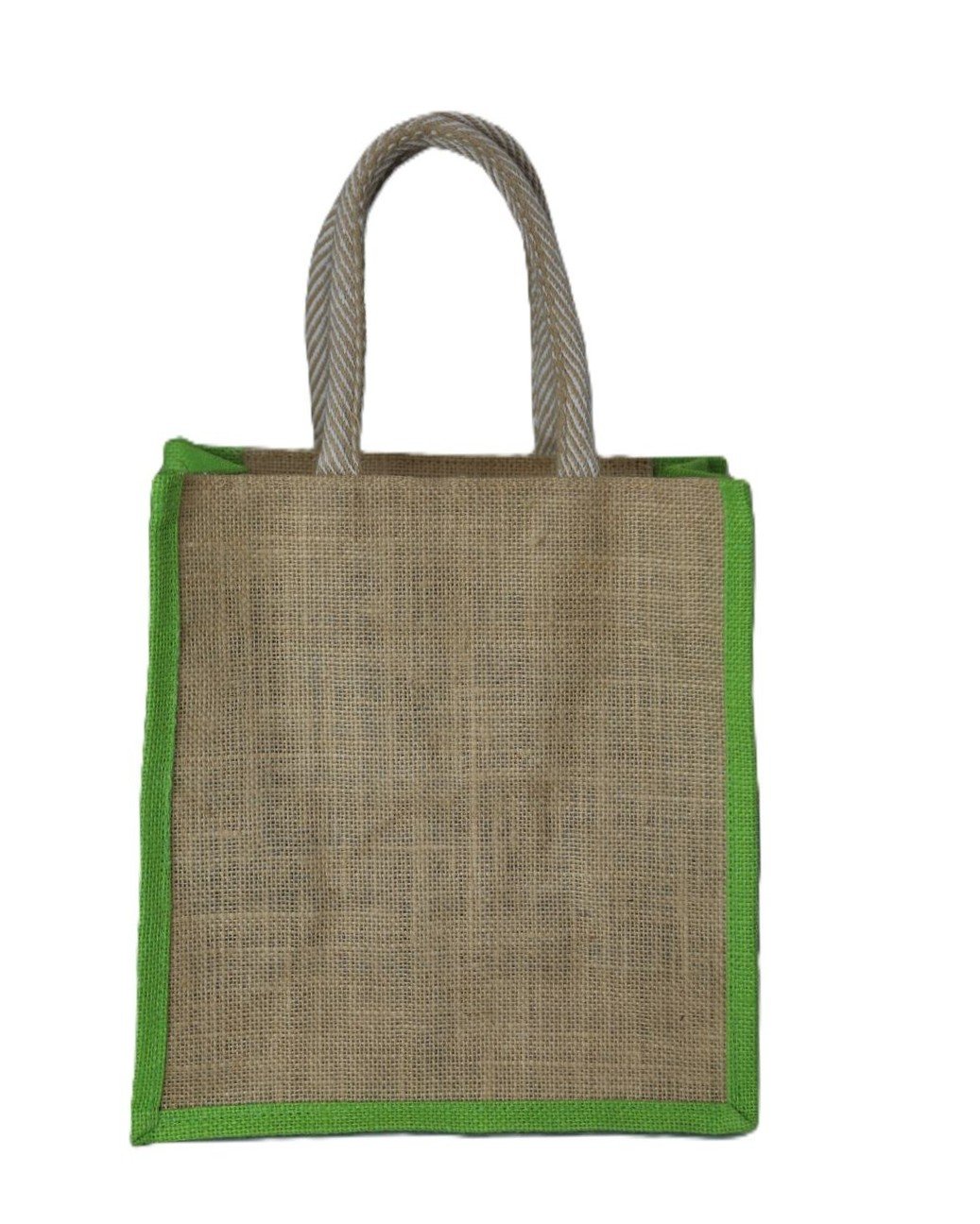 Colorful Eco-Friendly Jute Bag with Front Zip Pocket - Image 2