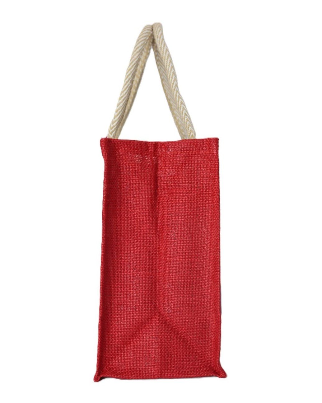 Colorful Eco-Friendly Jute Bag with Front Zip Pocket - Image 3