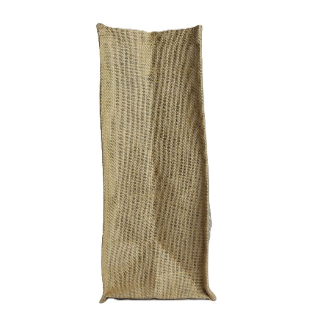 Natural Jute Bag with assorted white printed tote - Image 2