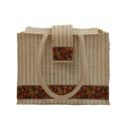 Elegant Handcrafted Jute Tote Bag with Colorful Jari Border