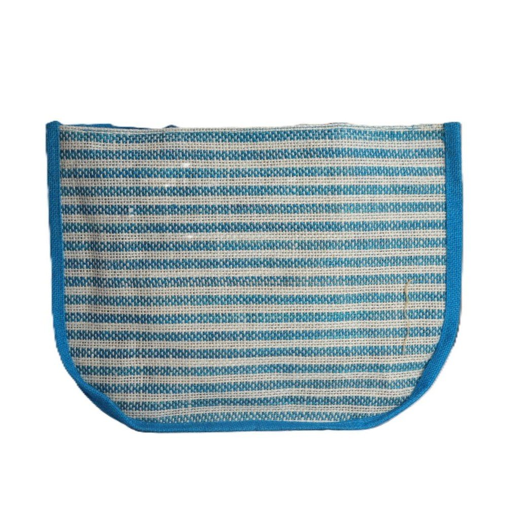 Elegant Handcrafted Jute Tote Bag with Traditional Embroidered Design - Image 4