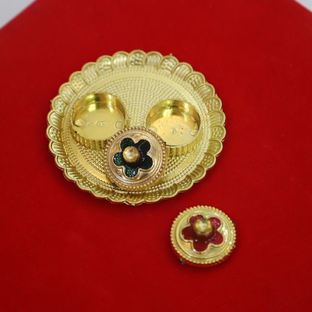 Decorative Kumkum Holder with Designer Compartments - Image 4