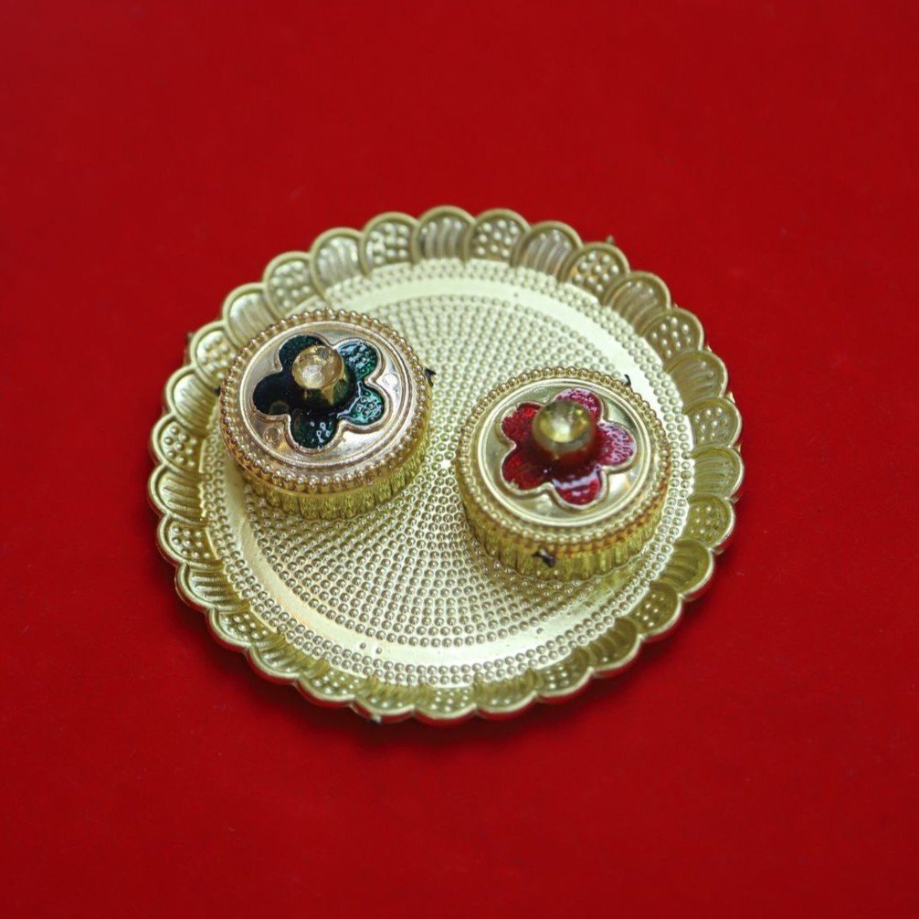 Decorative Kumkum Holder with Designer Compartments - Image 2