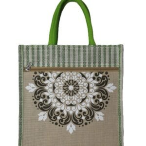 Jute bag with rangoli prints