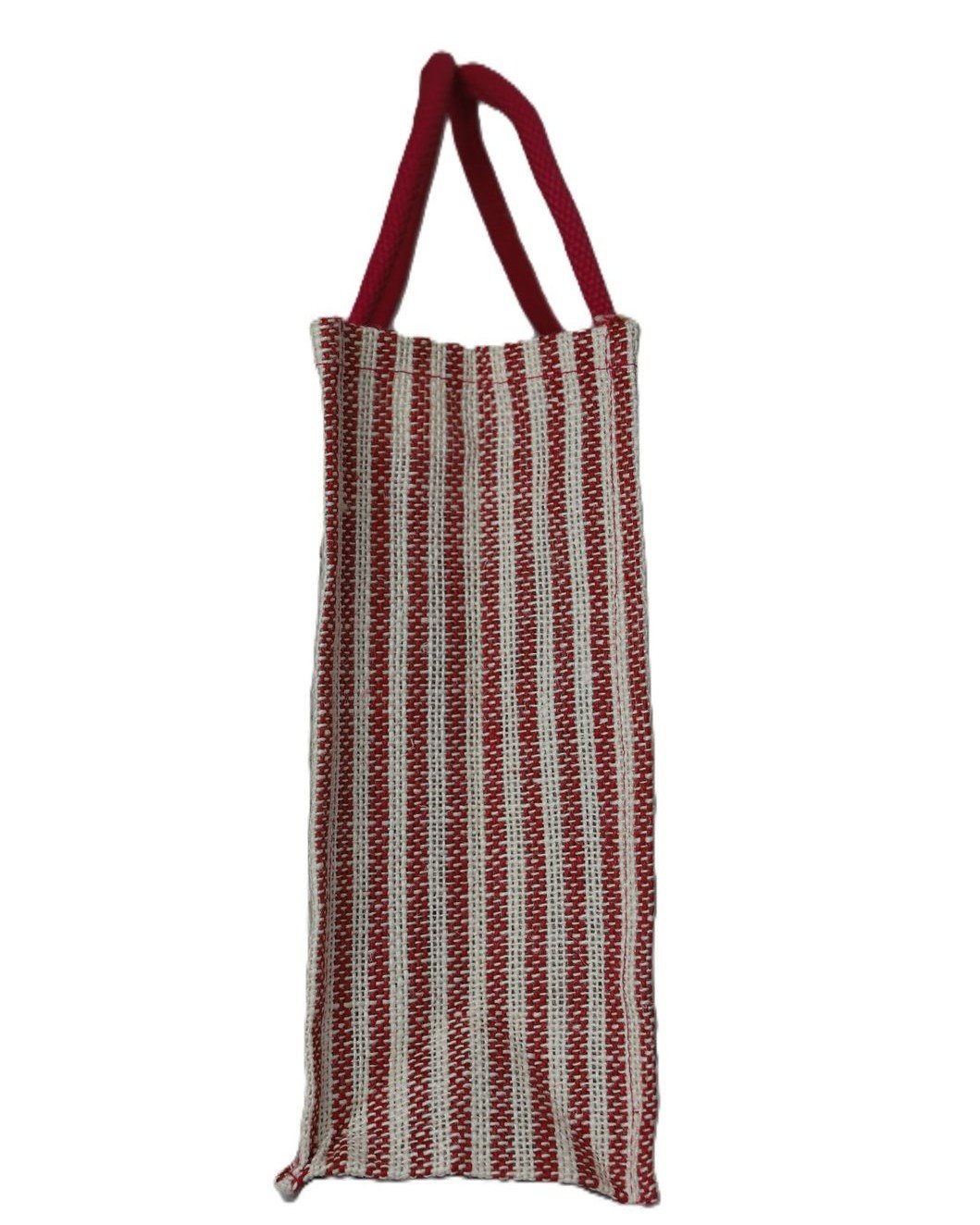Handcrafted Jute Tote Bag with Artistic Rangoli Design - Image 3