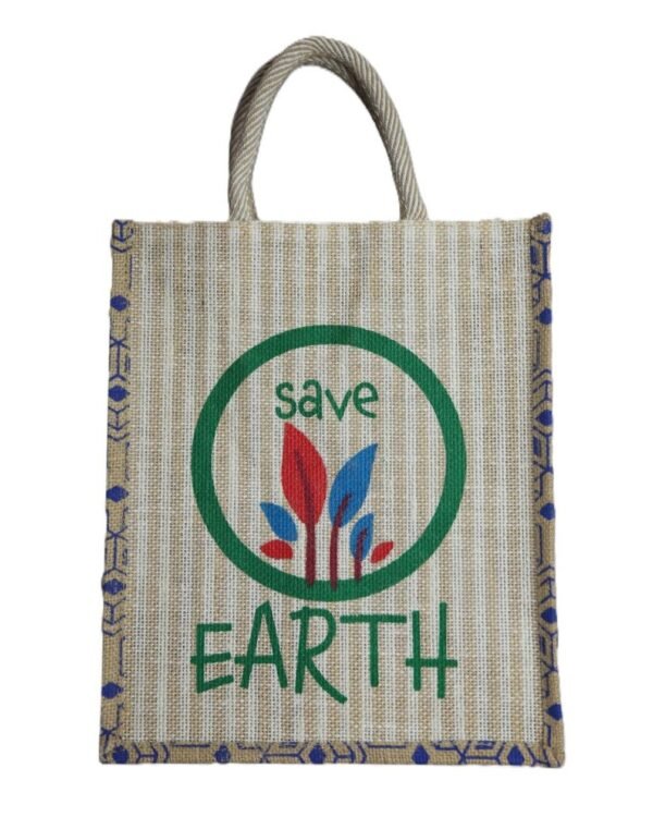 Eco-friendly message printed jute bag