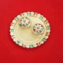 Colorful flower designed kumkum holder