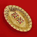 Ovel shaped kumkum holder