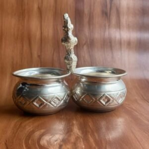 German Silver Kumkum holder pot