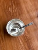 German Silver bowl & spoon