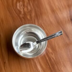 German Silver bowl & spoon