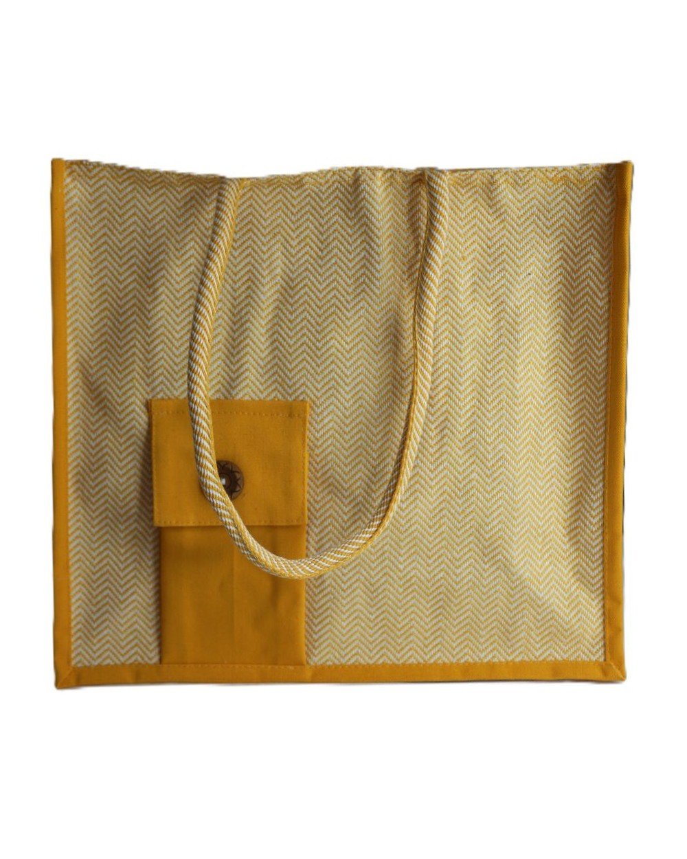 Colorful Canvas bag herring bone print - Image 4