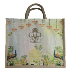 Digital vinayagar printed jute bag