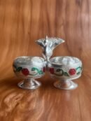 German silver designed kumkum holder