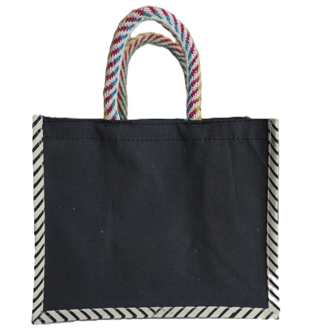 Heart Print Eco Canvas Tote Bag with Floral Design - Image 2