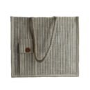 Large natural jute bag woth front pouch