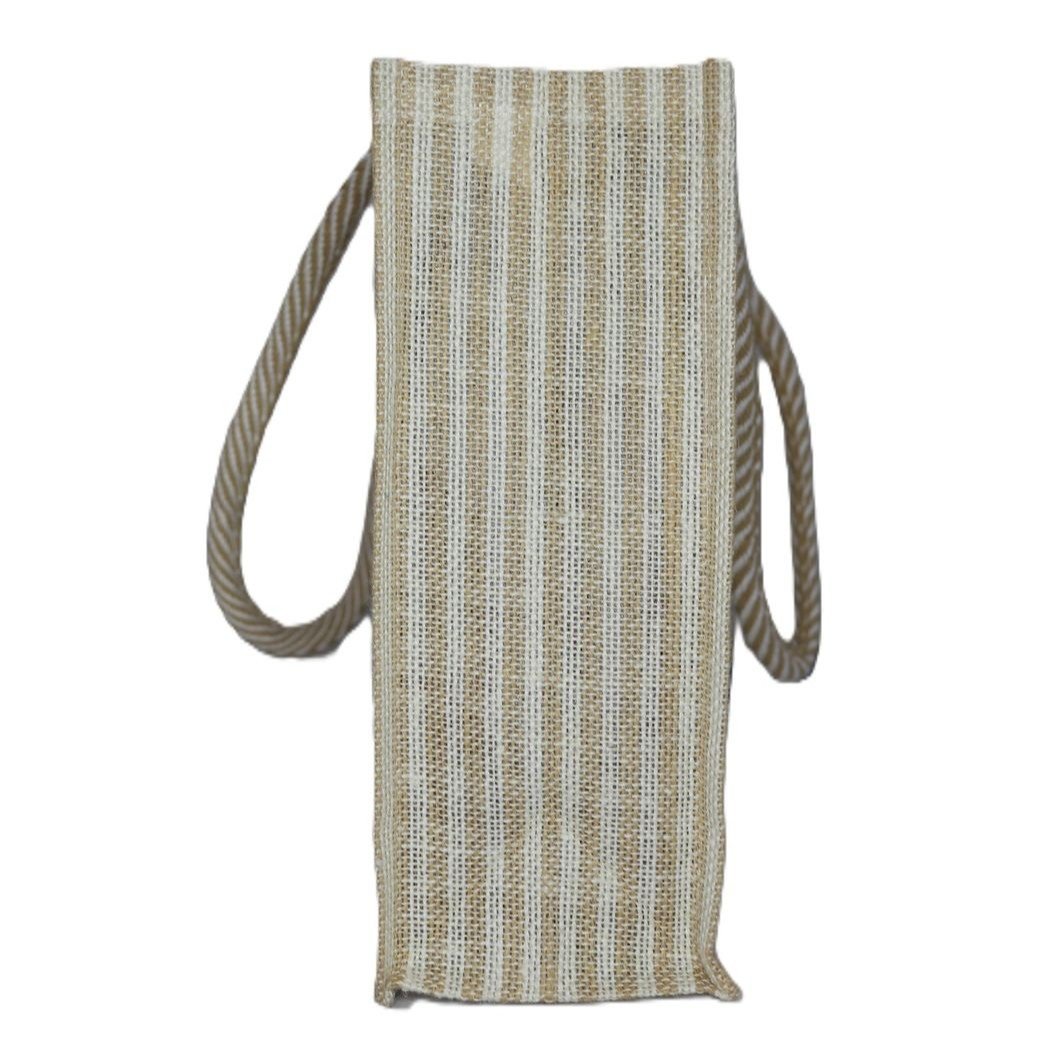 Classic Natural Jute Tote Bag with Front Pocket 15L x 14H - Image 2