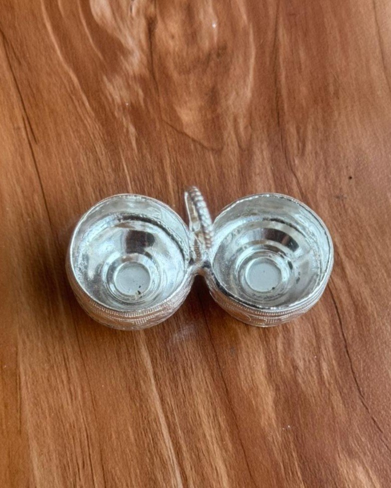 German Silver Cute Mini Kumkum Holder