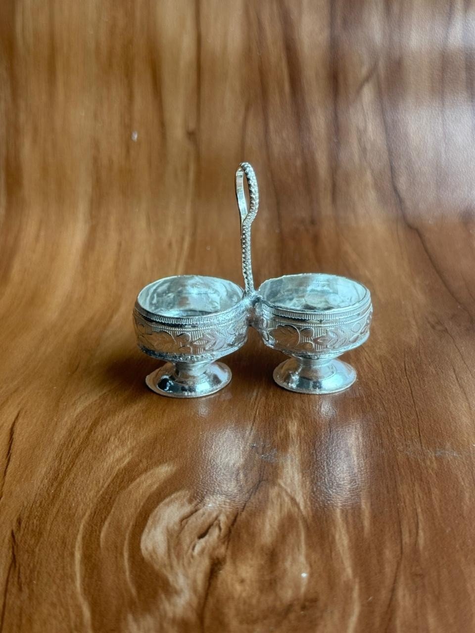 German Silver Cute Mini Kumkum Holder - Image 2