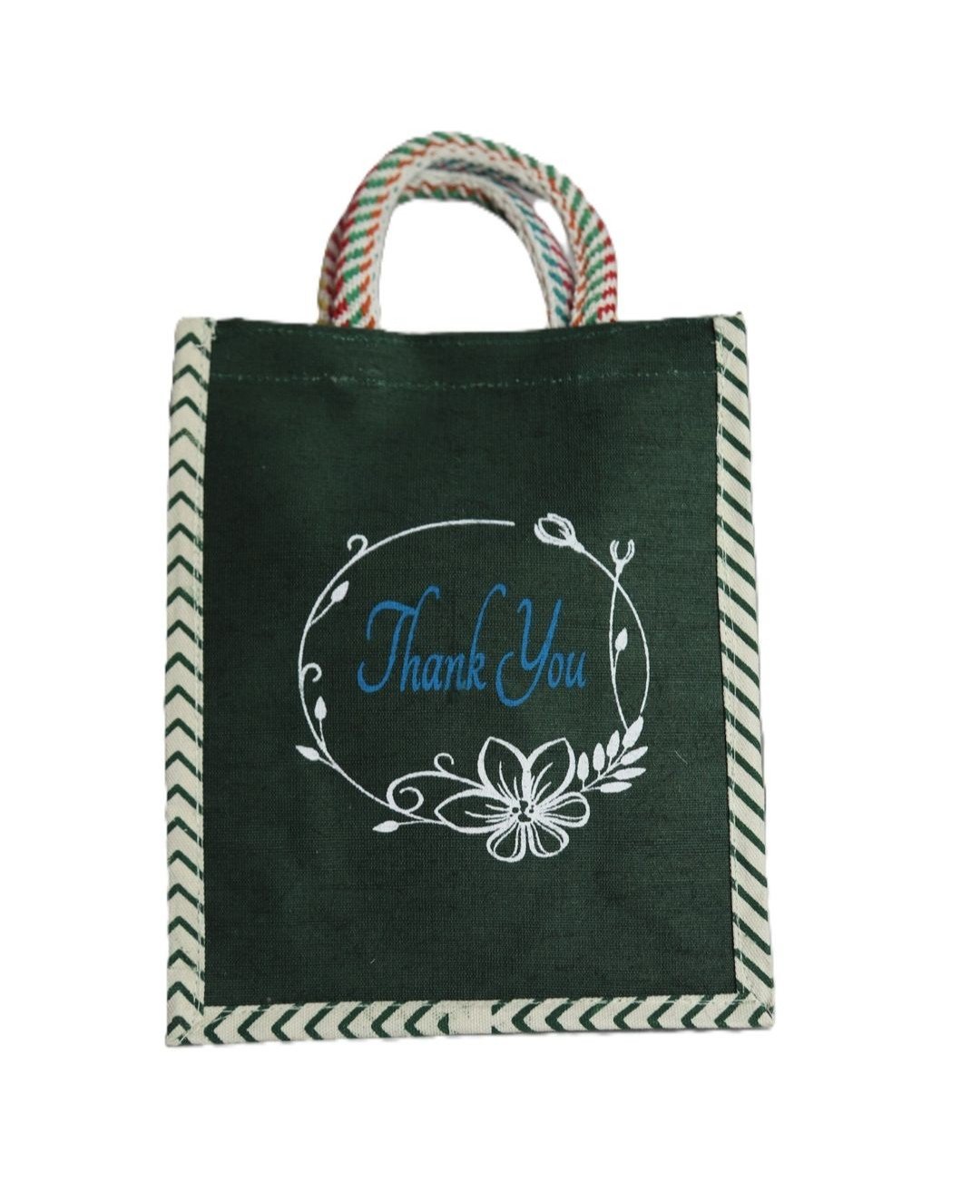 Thankyou printed color canvas bag