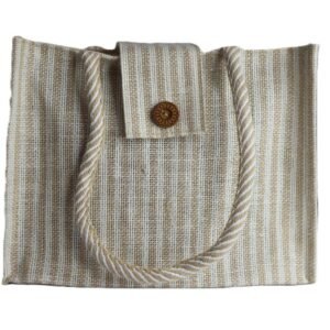 Natural jute bag with pouch