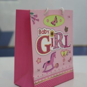 baby girl printed paper bag