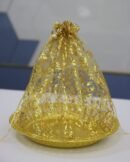 Gold organza fiver gift plate