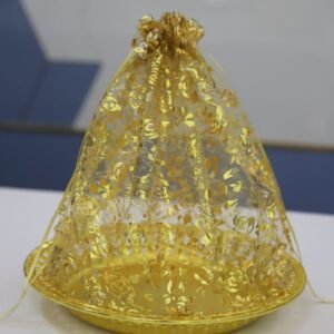 Gold organza fiver gift plate