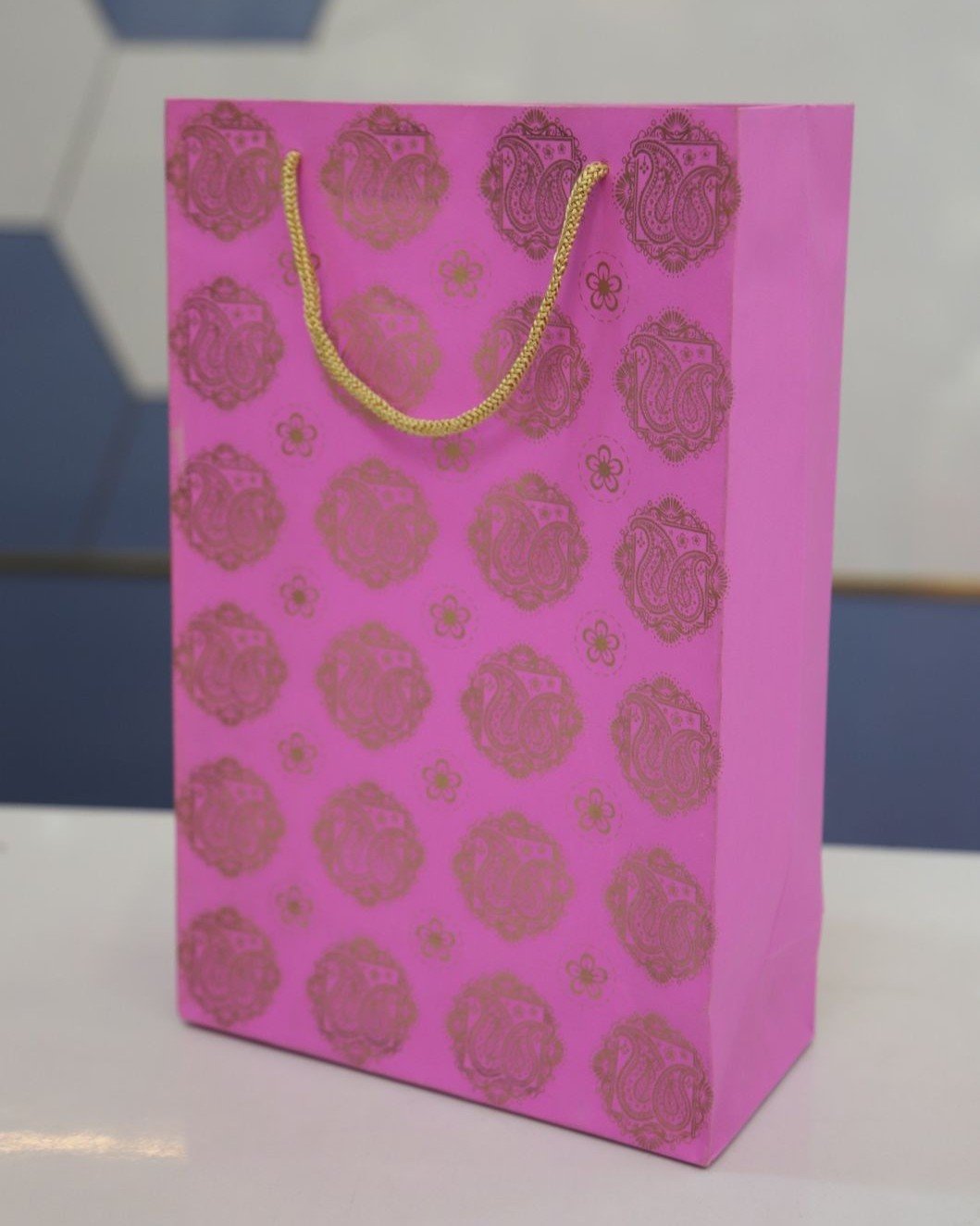 Multi Color Floral Designed Paper Bag - Image 6