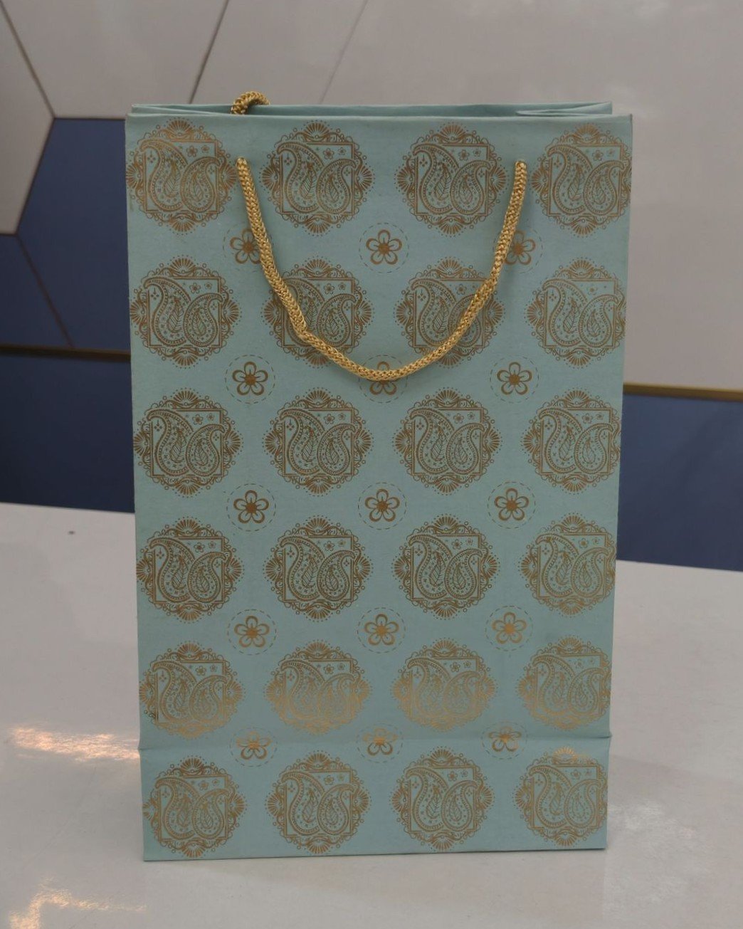 Multi Color Floral Designed Paper Bag - Image 2